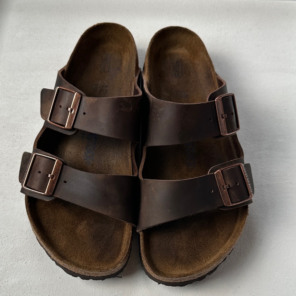 Birkenstock Dark Brown Leather Sandals